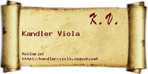Kandler Viola névjegykártya